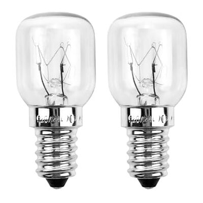 EVOGES Oven Light Bulb E14 SES Small Edison Screw, 300°C Heat-Resistant, Incandescent Warm White Ideal for Ovens, Cooker Hoods & Microwave Ovens – Pack of 2 (25.0 Watts) EVOGES Oven Light Bulb E14 SES Small Edison Screw, 300°C Heat-Resistant, Incandescent Warm White Ideal for Ovens, Cooker Hoods & Microwave Ovens – Pack of 2 (25.0 Watts)