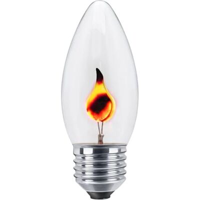 Long Life Lamp Company 4 x 3w Flicker Flame Candle Light Bulb E27 Edison Screw Long Life Lamp Company 4 x 3w Flicker Flame Candle Light Bulb E27 Edison Screw