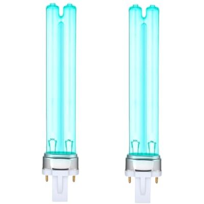FKLiLEBU 2 Pack 9W G23 PLS UV Bulb Tube, 253.7nm UV-C Ultraviolet Steriliser Light–UVC Replacement Bulb for UVC Clarifiers,UV Pond Filters FKLiLEBU 2 Pack 9W G23 PLS UV Bulb Tube, 253.7nm UV-C Ultraviolet Steriliser Light–UVC Replacement Bulb for UVC Clarifiers,UV Pond Filters