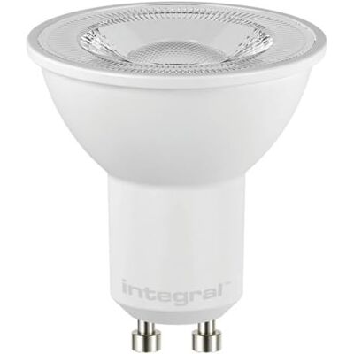 Integral ILGU10DE118 5.7w GU10 LED spot Bulb, 4000k, dimmable, 36° Beam, 660lm =75w Integral ILGU10DE118 5.7w GU10 LED spot Bulb, 4000k, dimmable, 36° Beam, 660lm =75w