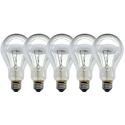 NCC-Licht 5 x Light Bulbs 200 W, E27, Clear Bulbs / 200 Watt incandescent bulb NCC-Licht 5 x Light Bulbs 200 W, E27, Clear Bulbs / 200 Watt incandescent bulb
