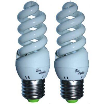 Eco Lights New Compact MINI Range 11 WATT ES Daylight Energy Saver Twin Pack Full Spectrum Bulbs Eco Lights New Compact MINI Range 11 WATT ES Daylight Energy Saver Twin Pack Full Spectrum Bulbs