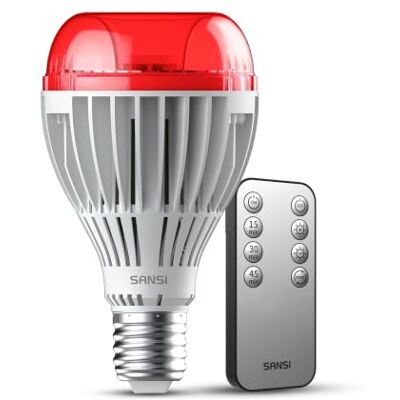 SANSI 670 nm Red Light Bulb for Bedroom, Zero Blue Light, 25W A21 E27 SANSI 670 nm Red Light Bulb for Bedroom, Zero Blue Light, 25W A21 E27