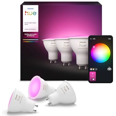 Philips GU10 – Smart LED Spotlight – 4.2W (3-Pack) White and Colour Ambiance Philips GU10 – Smart LED Spotlight – 4.2W (3-Pack) White and Colour Ambiance