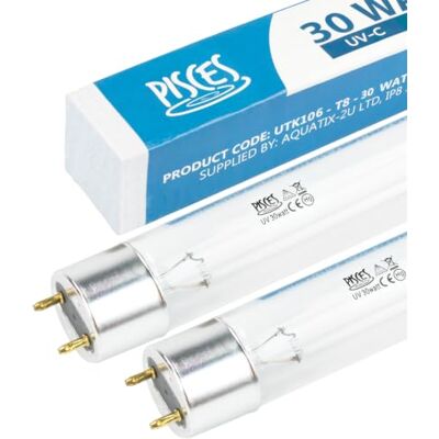 Pisces Twin Pack 30w Watt Replacement UV T8 Pond Bulb Spare 910mm UVC Lamp for Filter Pisces Twin Pack 30w Watt Replacement UV T8 Pond Bulb Spare 910mm UVC Lamp for Filter