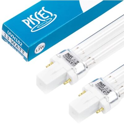 Pisces Twin Pack 13w Watt (G23) Replacement UV PLS Pond Bulb Spare 186mm UVC Lamp for Hozelock Easyclear 9000 Pisces Twin Pack 13w Watt (G23) Replacement UV PLS Pond Bulb Spare 186mm UVC Lamp for Hozelock Easyclear 9000
