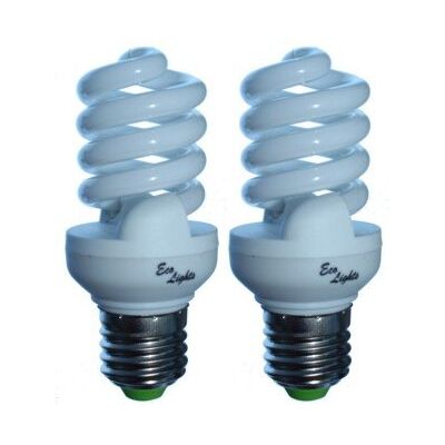 Eco Lights New Compact MINI Range 20 WATT ES Daylight Energy Saver Twin Pack Full Spectrum Bulbs Eco Lights New Compact MINI Range 20 WATT ES Daylight Energy Saver Twin Pack Full Spectrum Bulbs