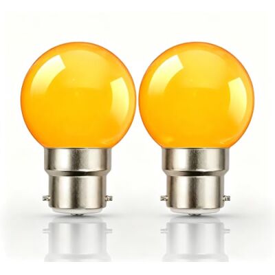 Lamptobe 3W B22 Bayonet Orange Light Bulb, 2000K Amber Warm Sleep Light Blulb G45 Golf Ball Vintage LED Bulb, Blue Light Blocking for Bedroom, Nursery, Non-Dimmable, 2 Pack Lamptobe 3W B22 Bayonet Orange Light Bulb, 2000K Amber Warm Sleep Light Blulb G45 Golf Ball Vintage LED Bulb, Blue Light Blocking for Bedroom, Nursery, Non-Dimmable, 2 Pack