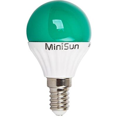 MiniSun 4w Green LED SES E14 Coloured Golfball Energy Saving Long Life Light Bulb MiniSun 4w Green LED SES E14 Coloured Golfball Energy Saving Long Life Light Bulb