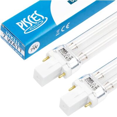 Pisces 7w Watt Replacement UV PLS Pond Bulb Spare 136mm UVC Lamp for Filter Twin Pack Pisces 7w Watt Replacement UV PLS Pond Bulb Spare 136mm UVC Lamp for Filter Twin Pack