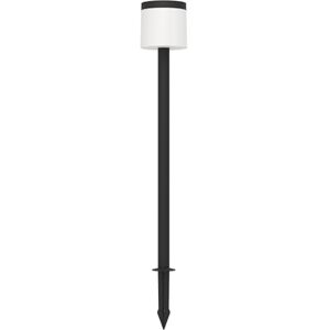 Eglo LED Solar Garden lamp Post Pantete, Outdoor Lighting with Ground Spike and Motion Detector, Outside Driveway Light, Plastic in Black and White, Warm White, IP44, 110 cm Eglo LED Solar Garden lamp Post Pantete, Outdoor Lighting with Ground Spike and Motion Detector, Outside Driveway Light, Plastic in Black and White, Warm White, IP44, 110 cm