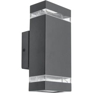 Long Life Lamp Company Rectangular Up Down Outdoor Wall Light Anthracite IP44 Clear Diffusers Modern Minimalist GU10 Garden Wall Light ZLC368B Long Life Lamp Company Rectangular Up Down Outdoor Wall Light Anthracite IP44 Clear Diffusers Modern Minimalist GU10 Garden Wall Light ZLC368B