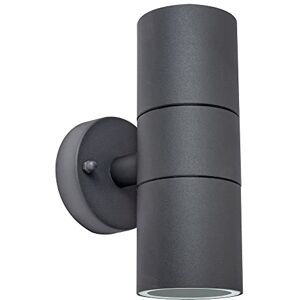 Luceco Exterior Decorative Up and Down Fixed Wall Light, Slate Grey Stainless Steel, GU10, IP54 Rated (LEXDSSUDG-01) Luceco Exterior Decorative Up and Down Fixed Wall Light, Slate Grey Stainless Steel, GU10, IP54 Rated (LEXDSSUDG-01)