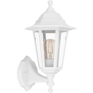 Eglo Outdoor Wall Light Fixture Olgiata-E, Vintage lamp, Outside Porch Lighting, Lantern Made of White Plastic, E27 Socket, IP44 Eglo Outdoor Wall Light Fixture Olgiata-E, Vintage lamp, Outside Porch Lighting, Lantern Made of White Plastic, E27 Socket, IP44