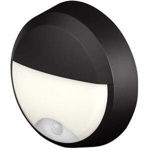 4lite Pylus Outdoor Round Wall Light (Black) 660lm Motion Sensor Bulkhead IP54 LED Integrated Exterior Light 4L2/3218/PIR 4Yr Guarantee 4lite Pylus Outdoor Round Wall Light (Black) 660lm Motion Sensor Bulkhead IP54 LED Integrated Exterior Light 4L2/3218/PIR 4Yr Guarantee