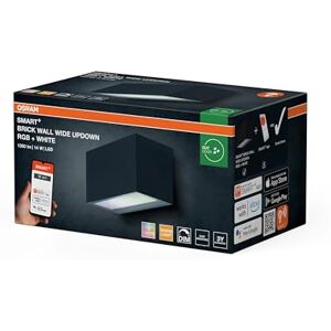 OSRAM Smart+ Up/Down RGB & Warm White Outdoor Wall Light, Wide Light Distribution, WiFi, dimmable, Dark Grey Aluminium housing, IP44 Protection OSRAM Smart+ Up/Down RGB & Warm White Outdoor Wall Light, Wide Light Distribution, WiFi, dimmable, Dark Grey Aluminium housing, IP44 Protection