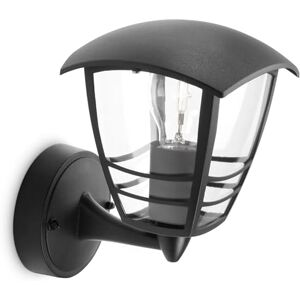 Philips Creek Outdoor Wall Light, IP44 Weather-resistant, Durable, Aluminium, Classic Design, Black, E27 Bulb Sold Separately Philips Creek Outdoor Wall Light, IP44 Weather-resistant, Durable, Aluminium, Classic Design, Black, E27 Bulb Sold Separately