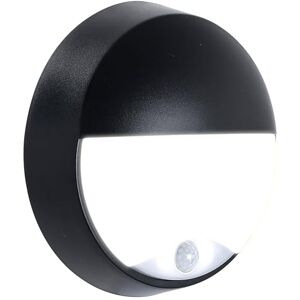 Luceco Eco Outdoor LED Bulkhead Light with PIR Motion Sensor, Decorative Exterior Lighting, Eyelid Design, Round, Black, IP54, 10W, 400lm, 4000K, EBEE10P40 Luceco Eco Outdoor LED Bulkhead Light with PIR Motion Sensor, Decorative Exterior Lighting, Eyelid Design, Round, Black, IP54, 10W, 400lm, 4000K, EBEE10P40