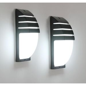 Comely Outdoor/Indoor Wall Light, 2 Piece 12W Outdoor Wall Lamp IP65 Waterproof, Black Aluminum LED Wall Lamp Sconce for Porch Front Door Patio Garden, Cool White 6500K Comely Outdoor/Indoor Wall Light, 2 Piece 12W Outdoor Wall Lamp IP65 Waterproof, Black Aluminum LED Wall Lamp Sconce for Porch Front Door Patio Garden, Cool White 6500K