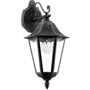 Eglo 93456 NAVEDO Exterior Wall Light in Black and Silver-Patina Eglo 93456 NAVEDO Exterior Wall Light in Black and Silver-Patina