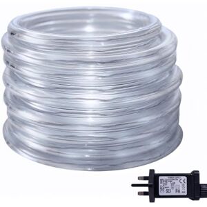 ANSIO ® Christmas Lights 100 LED 10m Cool White Rope Lights, Indoor & Outdoor with 8 Modes for Christmas Decorations Garden & Party Mains Powered ANSIO ® Christmas Lights 100 LED 10m Cool White Rope Lights, Indoor & Outdoor with 8 Modes for Christmas Decorations Garden & Party Mains Powered