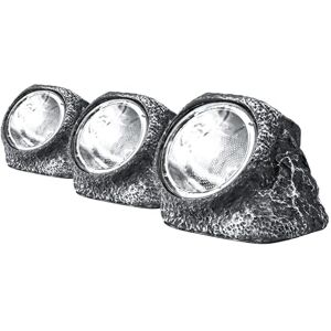 Status Augusta Outdoor Garden Solar Light 3 Pack of Large Rock Design Solar Lights Decorative & Waterproof Light Grey Rechargeable Battery Included AUGUSTA3PK6 Status Augusta Outdoor Garden Solar Light 3 Pack of Large Rock Design Solar Lights Decorative & Waterproof Light Grey Rechargeable Battery Included AUGUSTA3PK6