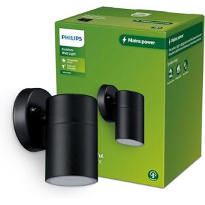 Philips Kylis Outdoor Wall Light - IP44 Stainless Steel Black Philips Kylis Outdoor Wall Light - IP44 Stainless Steel Black