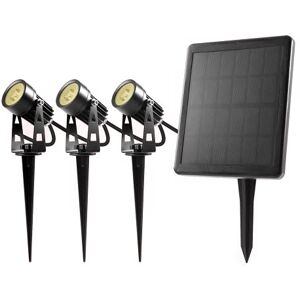 BOLD 19219 LED Spotlight Solar Lights for Outdoor/Garden Pack of 3 (Warm White Changeable Li-ion Battery Metal Ground Spikes Waterproof IP65 3X 70 Lumen Up to 11 Hours Runtime) BOLD 19219 LED Spotlight Solar Lights for Outdoor/Garden Pack of 3 (Warm White Changeable Li-ion Battery Metal Ground Spikes Waterproof IP65 3X 70 Lumen Up to 11 Hours Runtime)