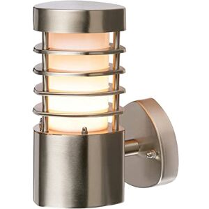 National Lighting Bliss Brushed Stainless Steel Finish Outdoor Garden Porch Security LED Compatible Wall Light IP44 Rated National Lighting Bliss Brushed Stainless Steel Finish Outdoor Garden Porch Security LED Compatible Wall Light IP44 Rated