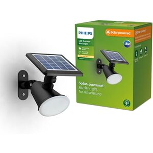 Philips Jivix Outdoor Solar Wall Light - LED, 1.4W, Black Philips Jivix Outdoor Solar Wall Light - LED, 1.4W, Black