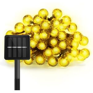 WatioWave Outdoor Solar String Lights, 12 m 50 LED Christmas Lights, Outdoor Solar Garland with 8 Modes 2700K, IP65 Outdoor Solar Garland for Garden, Terrace, Christmas, Bubble WatioWave Outdoor Solar String Lights, 12 m 50 LED Christmas Lights, Outdoor Solar Garland with 8 Modes 2700K, IP65 Outdoor Solar Garland for Garden, Terrace, Christmas, Bubble