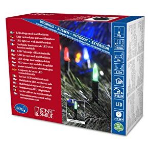 Konstsmide Traditional Static Fairy Lights/Outdoor or Indoor (IP44)/120 Multi Coloured Diodes/Multifunction 8 Settings/Green Cable Konstsmide Traditional Static Fairy Lights/Outdoor or Indoor (IP44)/120 Multi Coloured Diodes/Multifunction 8 Settings/Green Cable