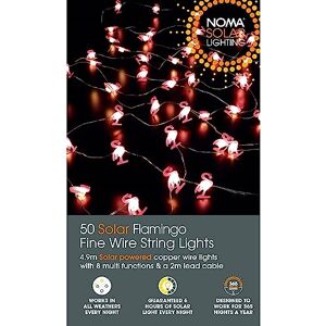 Noma Solar Flamingo Fine Wire String Lights, 50 LED's, 4.9 m Noma Solar Flamingo Fine Wire String Lights, 50 LED's, 4.9 m