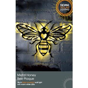 Noma Solar Metal Honey Bee LED Garden Plaque (Pack of 1) Noma Solar Metal Honey Bee LED Garden Plaque (Pack of 1)