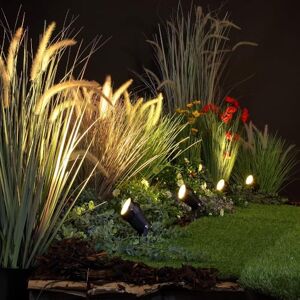 Noma Black Connectable Outdoor Spotlights, 4 Adjustable Bright White LED Lights, 2m Spacing, 5m Lead Cable Noma Black Connectable Outdoor Spotlights, 4 Adjustable Bright White LED Lights, 2m Spacing, 5m Lead Cable