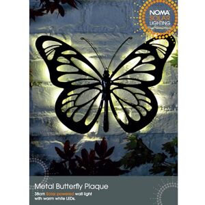 Noma Solar Metal Butterfly LED Garden Plaque (Pack of 1) Noma Solar Metal Butterfly LED Garden Plaque (Pack of 1)