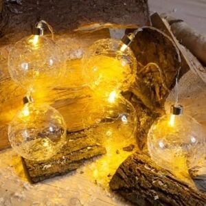 Noma Glass Ball Light Chain, 5 Warm White LED's Noma Glass Ball Light Chain, 5 Warm White LED's