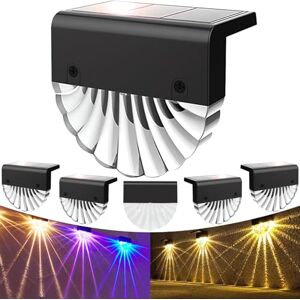 Anmossi Outdoor Solar Lights, 6 Pack Solar Fence Lights,Warm White/Color,IP65 Waterproof Solar LED Wall Light for Garden,Fence,Yard,Garage,Garden Anmossi Outdoor Solar Lights, 6 Pack Solar Fence Lights,Warm White/Color,IP65 Waterproof Solar LED Wall Light for Garden,Fence,Yard,Garage,Garden