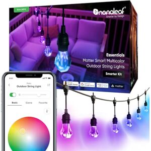 Nanoleaf Outdoor Garden Gem String Lights Mains Powered, 15M Multicolor Festoon Party Light Starter Kit, 20 Addressable RGBWIC LED Bulbs, IP65 Waterproof, Matter Over WiFi, Smart App & Voice Control Nanoleaf Outdoor Garden Gem String Lights Mains Powered, 15M Multicolor Festoon Party Light Starter Kit, 20 Addressable RGBWIC LED Bulbs, IP65 Waterproof, Matter Over WiFi, Smart App & Voice Control