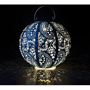 Talking Tables 2 x Navy Solar Lanterns for The Garden Décor, Patio Boho Moroccan Outdoor Hanging Lights Battery Powered Cast Shadow Patterns Birthday for Her Made from Tyvek Talking Tables 2 x Navy Solar Lanterns for The Garden Décor, Patio Boho Moroccan Outdoor Hanging Lights Battery Powered Cast Shadow Patterns Birthday for Her Made from Tyvek