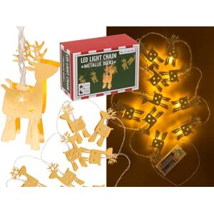 Out of the blue 3D Metallic Deers 10 LED String Lights with Timer Function for 2 x AA Batteries Out of the blue 3D Metallic Deers 10 LED String Lights with Timer Function for 2 x AA Batteries
