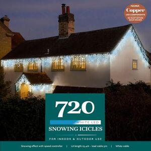 Noma Snowing Icicle Christmas Lights with White Cable, 720 White/Ice Blue LEDs, 20.4 m Noma Snowing Icicle Christmas Lights with White Cable, 720 White/Ice Blue LEDs, 20.4 m