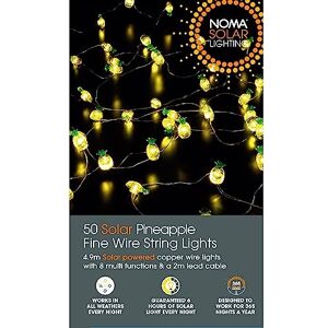 Noma Solar Fine Wire Lights, 50 Warm White Pineapple LED's Noma Solar Fine Wire Lights, 50 Warm White Pineapple LED's