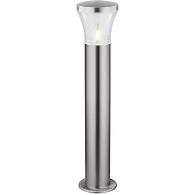 Long Life Lamp Company Modern LED Bollard Light Outdoor Stainless Steel Garden Post Pathway Lighting 240v IP44 ZLC310K with Warm White 5w E27 Clear Candle Long Life Lamp Company Modern LED Bollard Light Outdoor Stainless Steel Garden Post Pathway Lighting 240v IP44 ZLC310K with Warm White 5w E27 Clear Candle