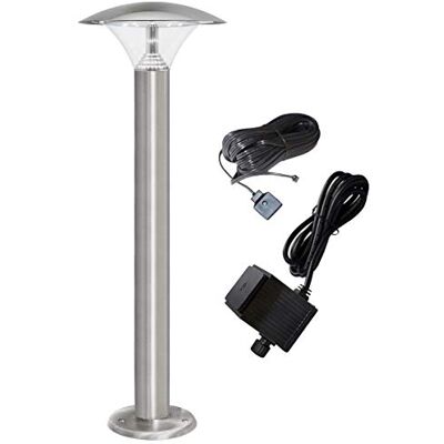 Long Life Lamp Company LED Bollard Modern Stainless Steel Garden Lamp Post Cool White Light with 12v Transformer ZLC047CW Long Life Lamp Company LED Bollard Modern Stainless Steel Garden Lamp Post Cool White Light with 12v Transformer ZLC047CW