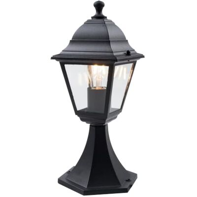 firstchoicelighting Cambridge Black & Glass Four Sided Lantern IP44 Outdoor Post Light firstchoicelighting Cambridge Black & Glass Four Sided Lantern IP44 Outdoor Post Light