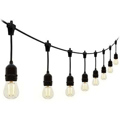 4lite 4L2/8001 outdoor string lights - 20m Black festoon with bulbs 4lite 4L2/8001 outdoor string lights - 20m Black festoon with bulbs