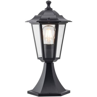 firstchoicelighting Modern Black Outdoor IP44 Lantern Design Post Garden Pedestal Light firstchoicelighting Modern Black Outdoor IP44 Lantern Design Post Garden Pedestal Light