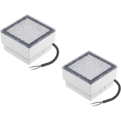 ledscom.de 2X LED Paving Stone Ground recessed Light CUS for Outdoors, IP67, Angular, 10 x 10cm, Cool White ledscom.de 2X LED Paving Stone Ground recessed Light CUS for Outdoors, IP67, Angular, 10 x 10cm, Cool White