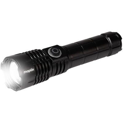 Maplin LED Torch 600 Lumens, Lithium Rechargeable Battery, USB-C Port, 4 Versatile Lighting Modes, Impact & Water Resistant for Camping, Outdoor Adventures, Emergency Kits Maplin LED Torch 600 Lumens, Lithium Rechargeable Battery, USB-C Port, 4 Versatile Lighting Modes, Impact & Water Resistant for Camping, Outdoor Adventures, Emergency Kits